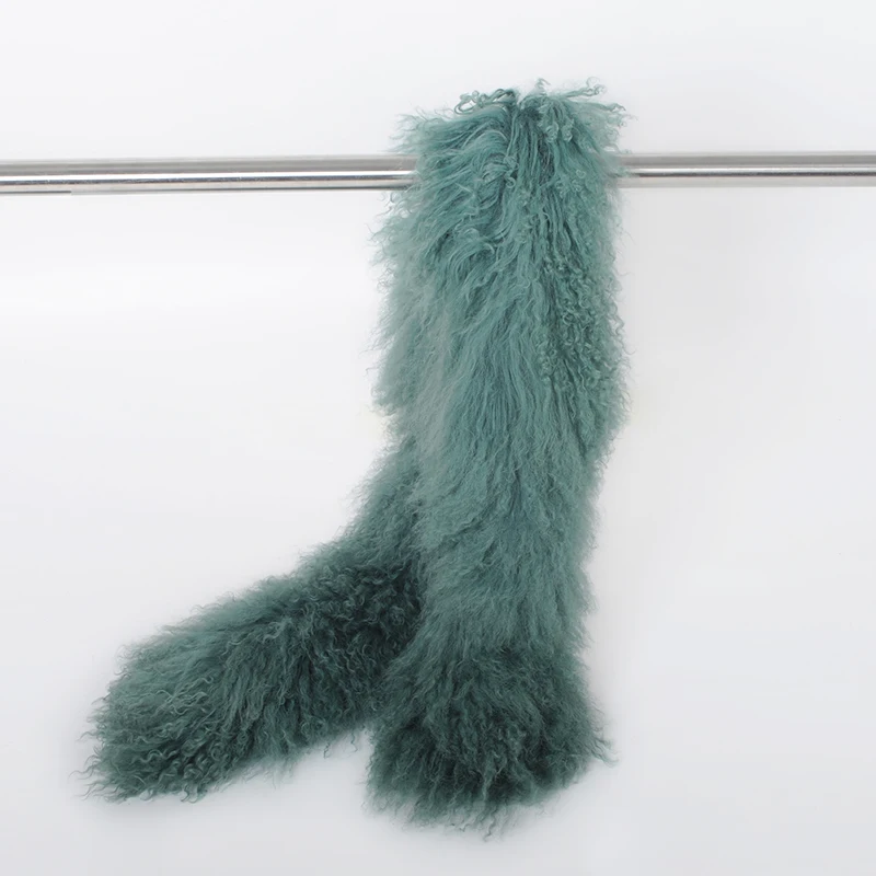 130 см Европейский модный женский шарф из натурального тибетского овечьего меха