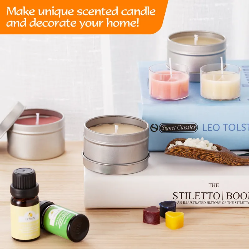 DIY Candle Making Supplies Handmade Aromatherapy Kit Accessories Pigment Soy Wax Core Tool Sets Mold |