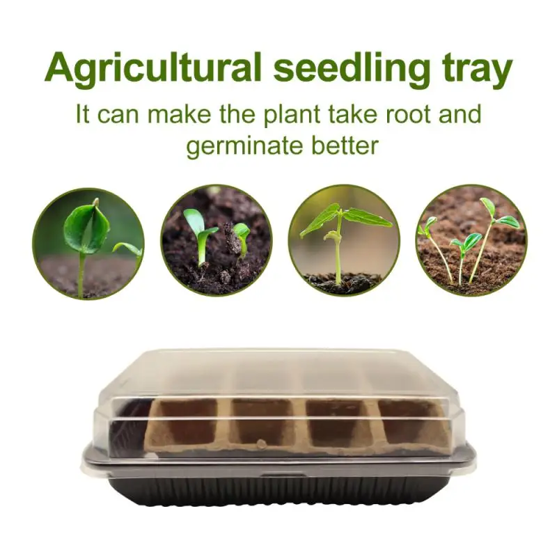 

Seed Starter Tray Kit With Peat Pot For Seedlings Seed Starter Tray Plastic Growing Trays Outdoor Or Indoor Herb Garden