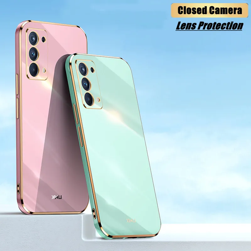 Plating Case For OPPO Find X3 X2 X5 Lite NEO Pro Silicone Cover Case For OPPO Reno 7 6 5 Lite 4 3 Pro Plus 5F 2F 7Z 4Z 2Z Funda