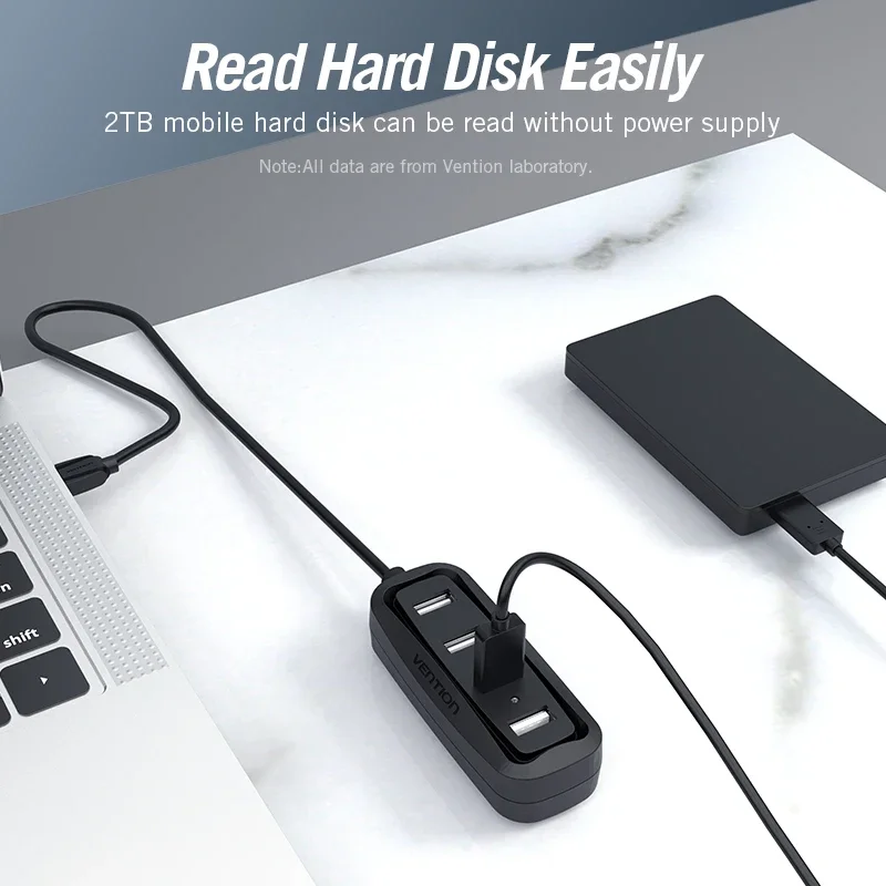USB-концентратор Vention на 4 порта со светодиодной подсветкой USB 2 0