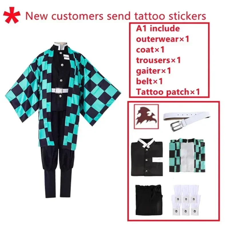 Аниме Kamado Tanjirou косплей Хэллоуин мультфильм кимета нет Yaiba Kostuum Voor quinen Volwassen Geschenken