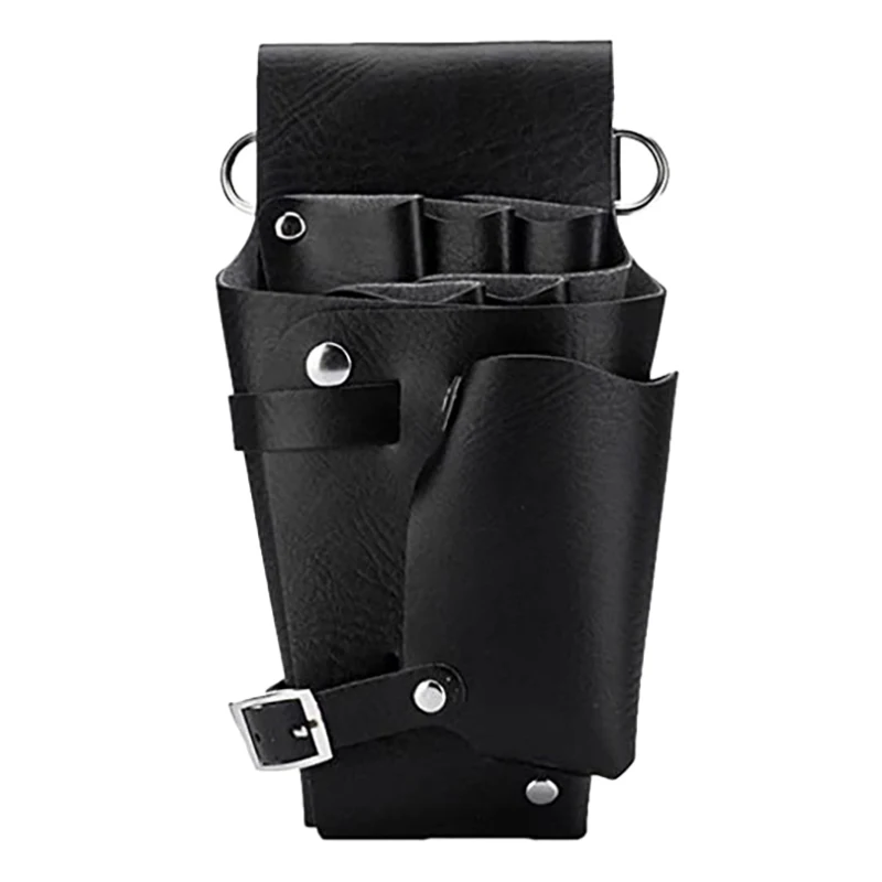 

Top Deals Hair Scissor Bag Clips Comb Case Hairdressing Barber Scissor Pouch Holder Tool PU Leather Hair Salon Waist Pack Belt B