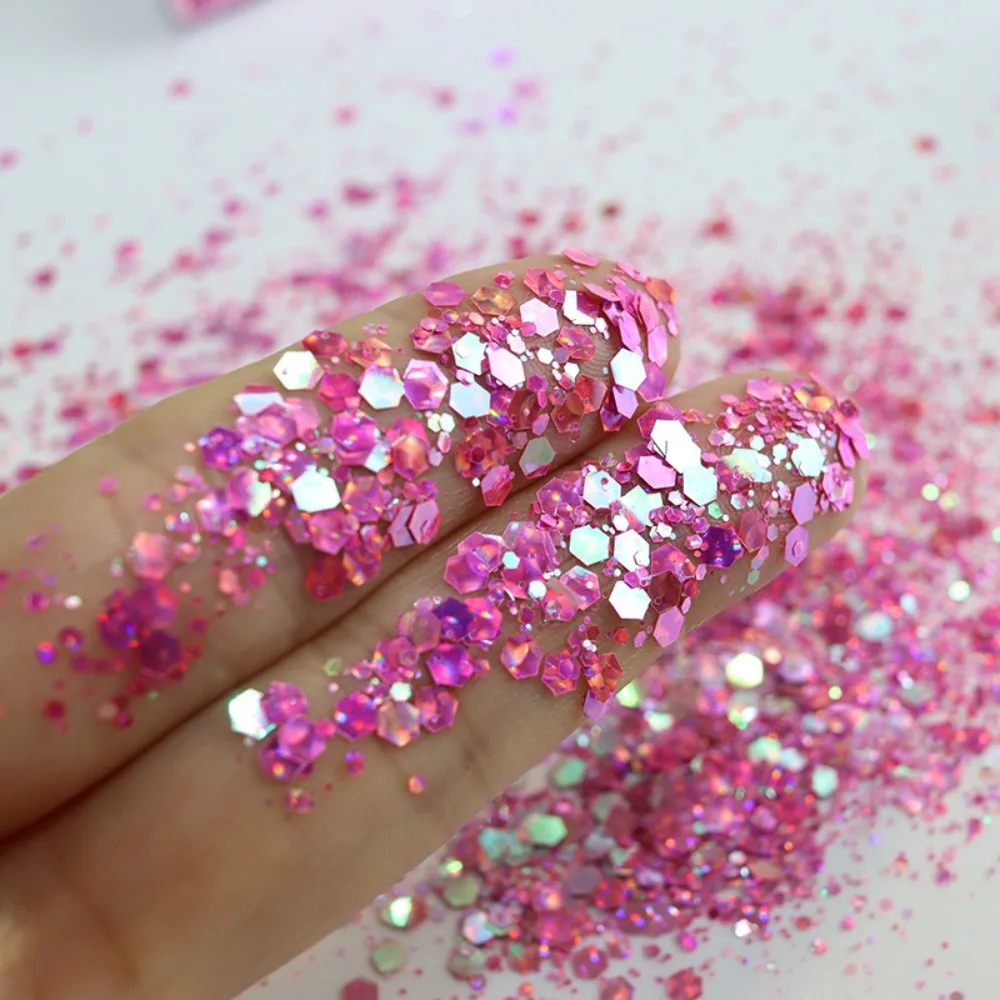 

Лазерные блестки кошачий глаз для маникюра, эпоксидное украшение ручной работы, разноцветные Меняющие цвет, Смешанная блестящая пудра, украшения для дизайна ногтей