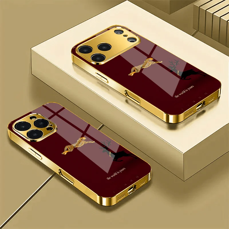 Фото Чехол для телефона Jinbao Black Deer Wine Red для iPhone 17 16 15 14 13 12 11 Pro/Max/Plus в качестве ударопрочной задней крышки. №3