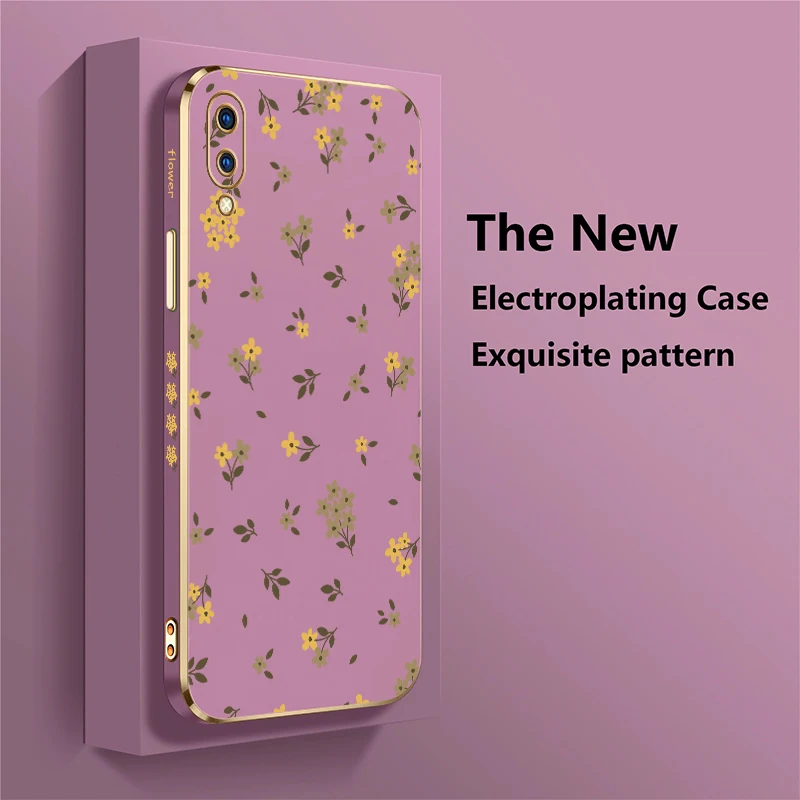 Чехол с цветочным рисунком для Vivo Y55S Y55 Y66 Y67 Y30G Y31 Y33T Y35 Y36 Y50 Y70 2020 Y51A Y53S