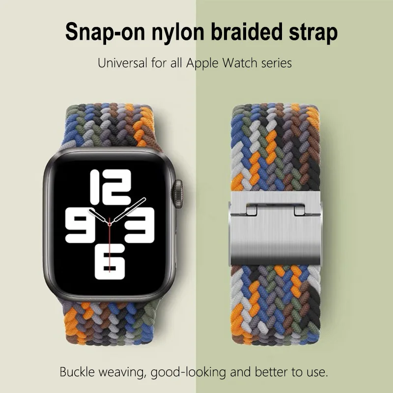 

Strap For Apple Watch band 45mm 41mm 44mm 40mm 38mm 42mm 7 6 SE 5 4 3 Nylon Elastic Solo loop Bracelet iWatch Serie Ultra 49mm