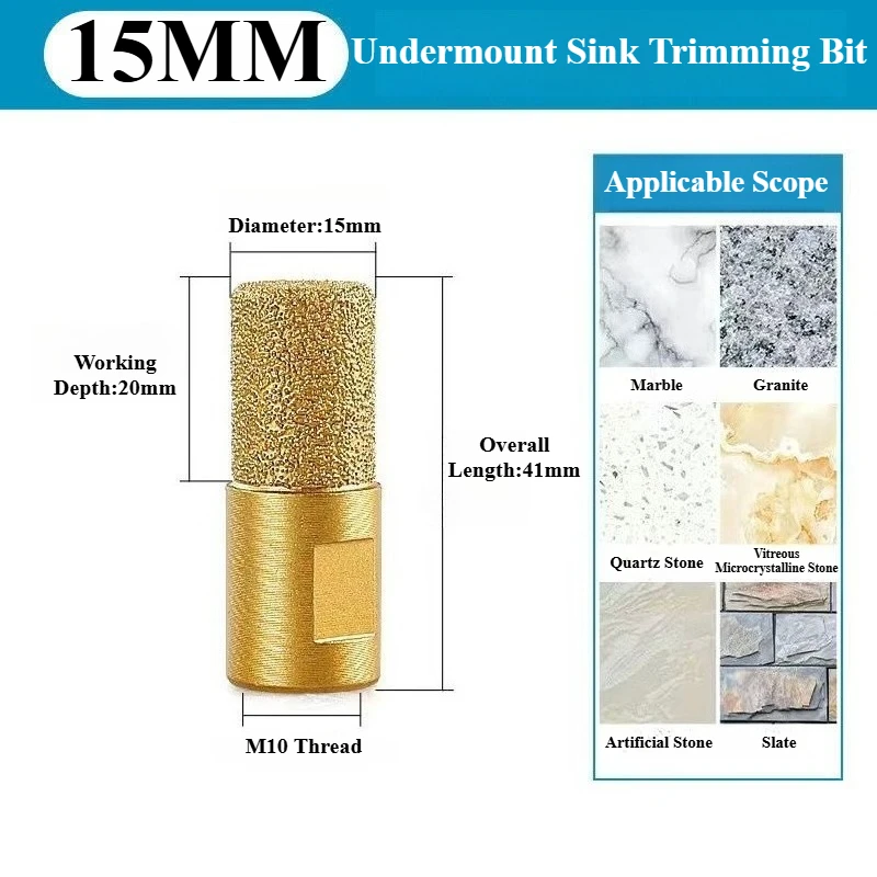 

Алмазная шлифовальная головка M10 (6-10-15 мм) для угловой шлифовальной машины, для обработки кромок камня и керамики, очистки швов, алмазный диск для шлифовки дна