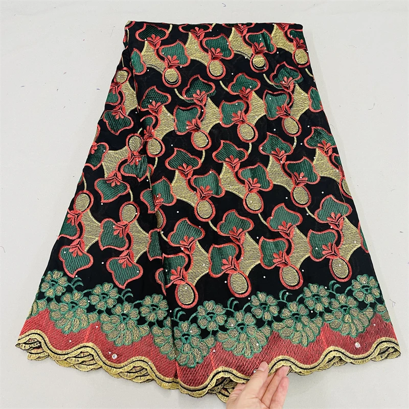 

Горячая Распродажа Золотая швейцарская вуаль кружева 5 ярдов африканская кружевная ткань нигерийская Вышивка Ткань для шитья одежды