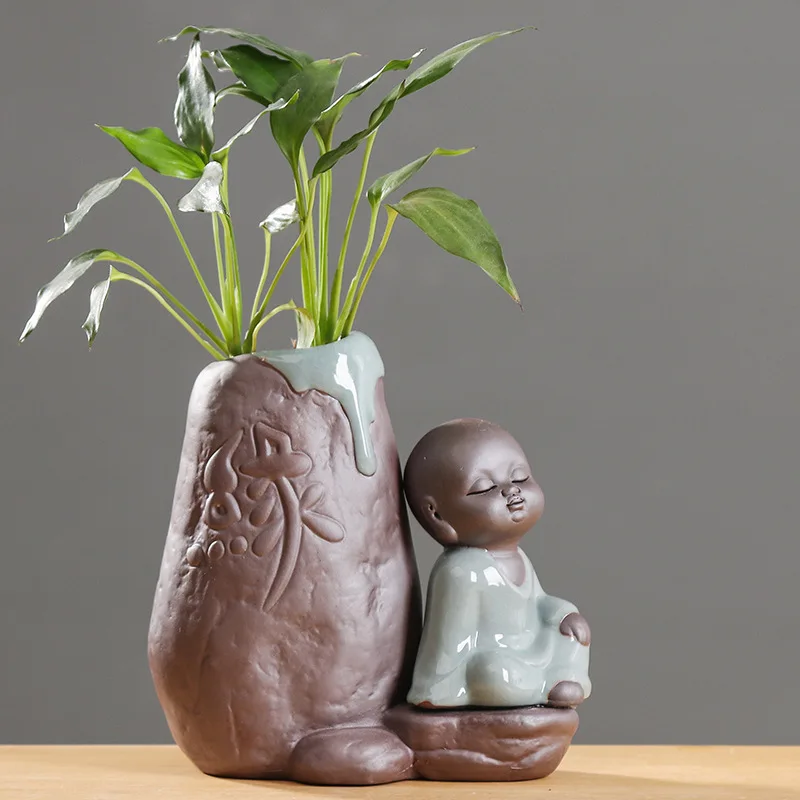 Керамические украшения маленькая статуя монаха Будды статуэтка татагата Индия