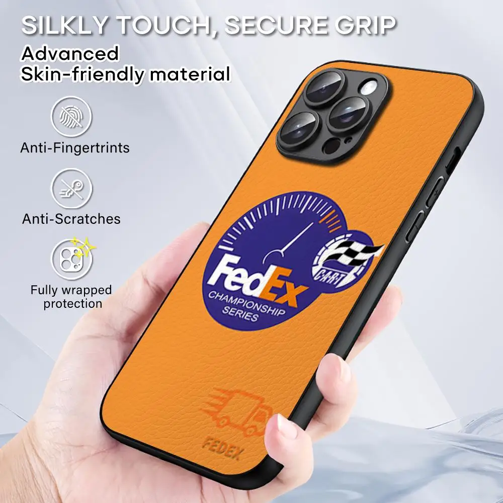 Фото Fedexs express модный дизайн чехол для телефона для iPhone 16, 15, 14, 13, 12, 11 Plus Pro Max, ограниченная серия, черный жесткий чехол из овчины №3