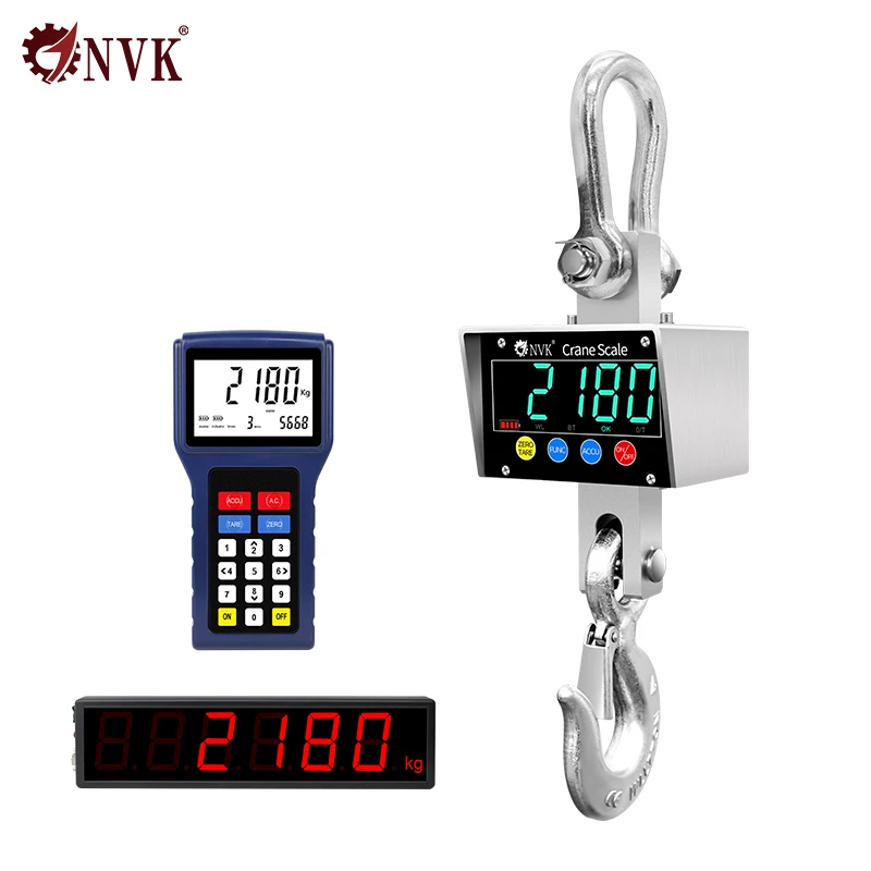 Электронные весы NVK OCS 300 кг, цифровые крановые весы 2Т, 5Т, 10Т, из нержавеющей стали (art.: 3920db4138743) - 3920db4138743