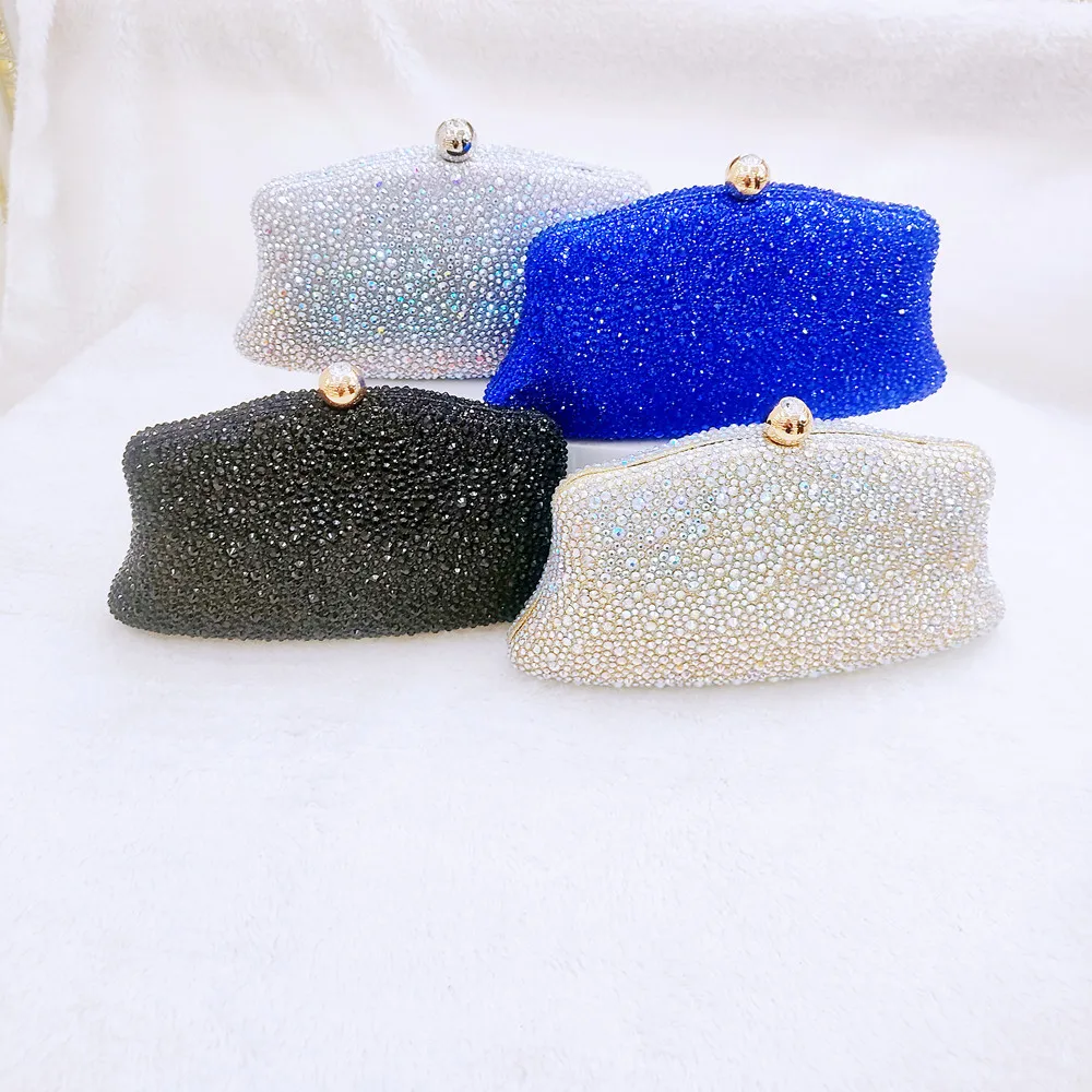 DGPEAFOWL Свадебные металлические клатчи вечерние коктейльные Стразы кошелек и