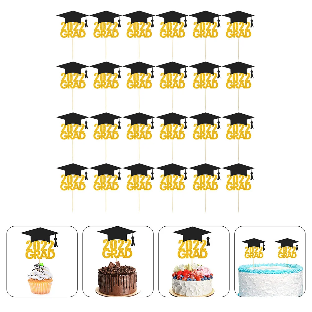 

24 шт., аксессуары для выпускного торта