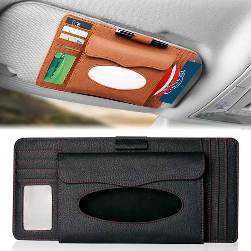 

Держатель для документов, билетов, многофункциональный зажим для карт, сумка для CD, DVD, солнцезащитный козырек, сумка для хранения, салфетка