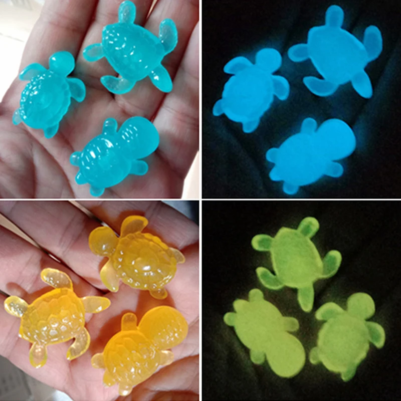 10 шт. Мультяшные светящиеся маленькие черепахи микро-пейзаж сделай сам смола