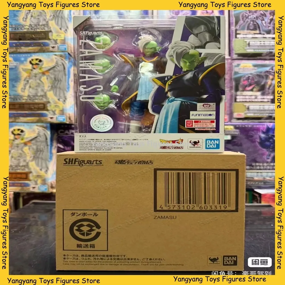 Фото В наличии 100% оригинальная фигурка Bandai Dragon Ball SH Figuarts Potara Zamasu, аниме-модель, игрушка из ПВХ, подарок. №3