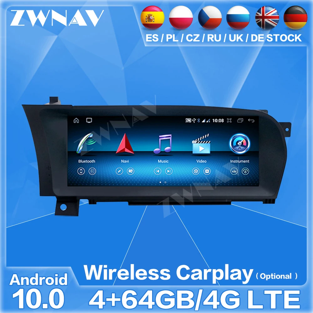 Фото Мультимедиа Android 11, для Mercedes Benz S Grade W221 W222 2006-2009 NTG 3,0 2010-2013 NTG 3,5 Радио Стерео GPS-навигация Видео №1