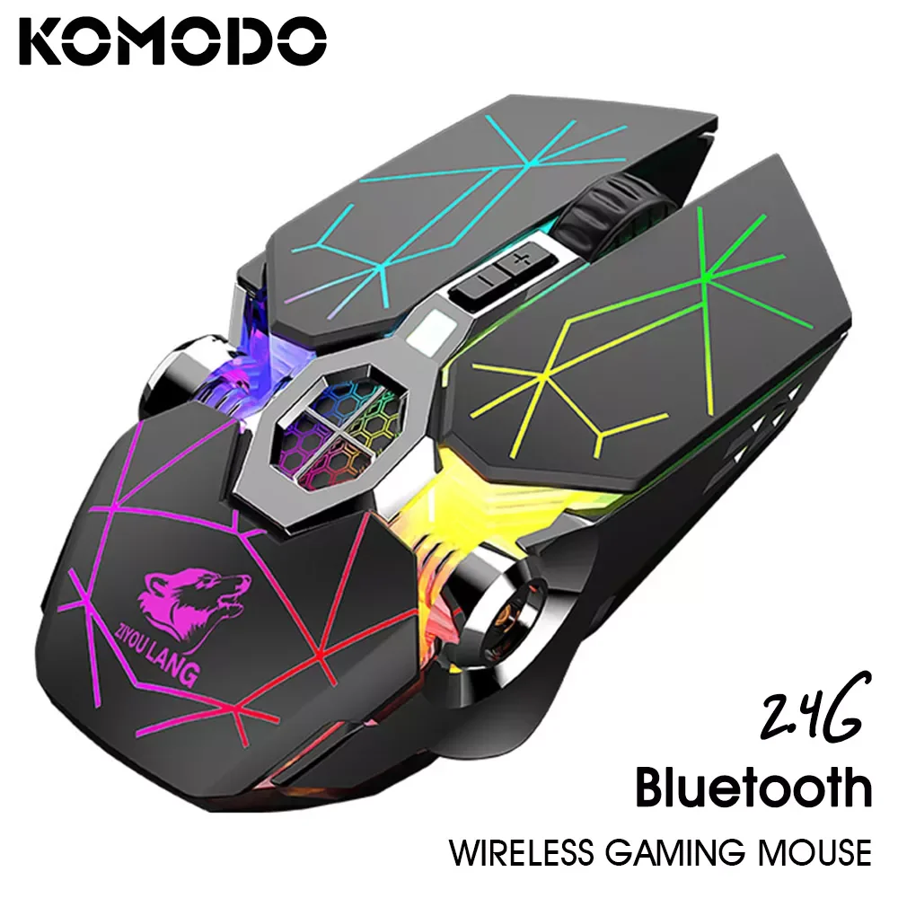 

Wireless Gaming Mouse RGB Mouse Rechargeable Computer Mouse Gamer Mause Silent USB 6 Button RGB Mice For PC Game