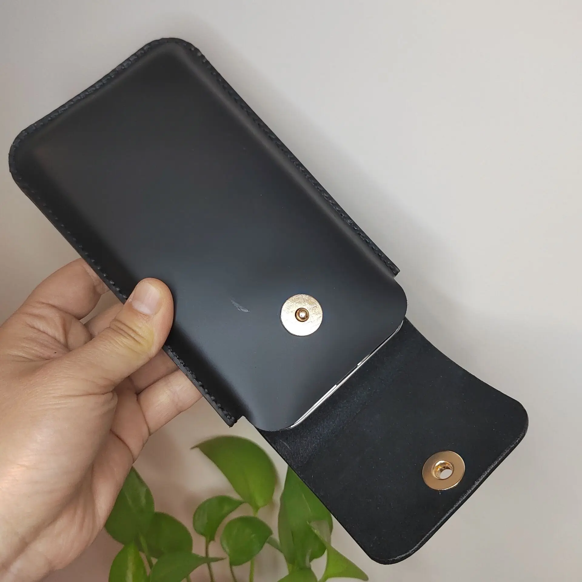 Мужская поясная сумка из натуральной кожи для AGM H6 Lite /Glory Pro / Glory G1S