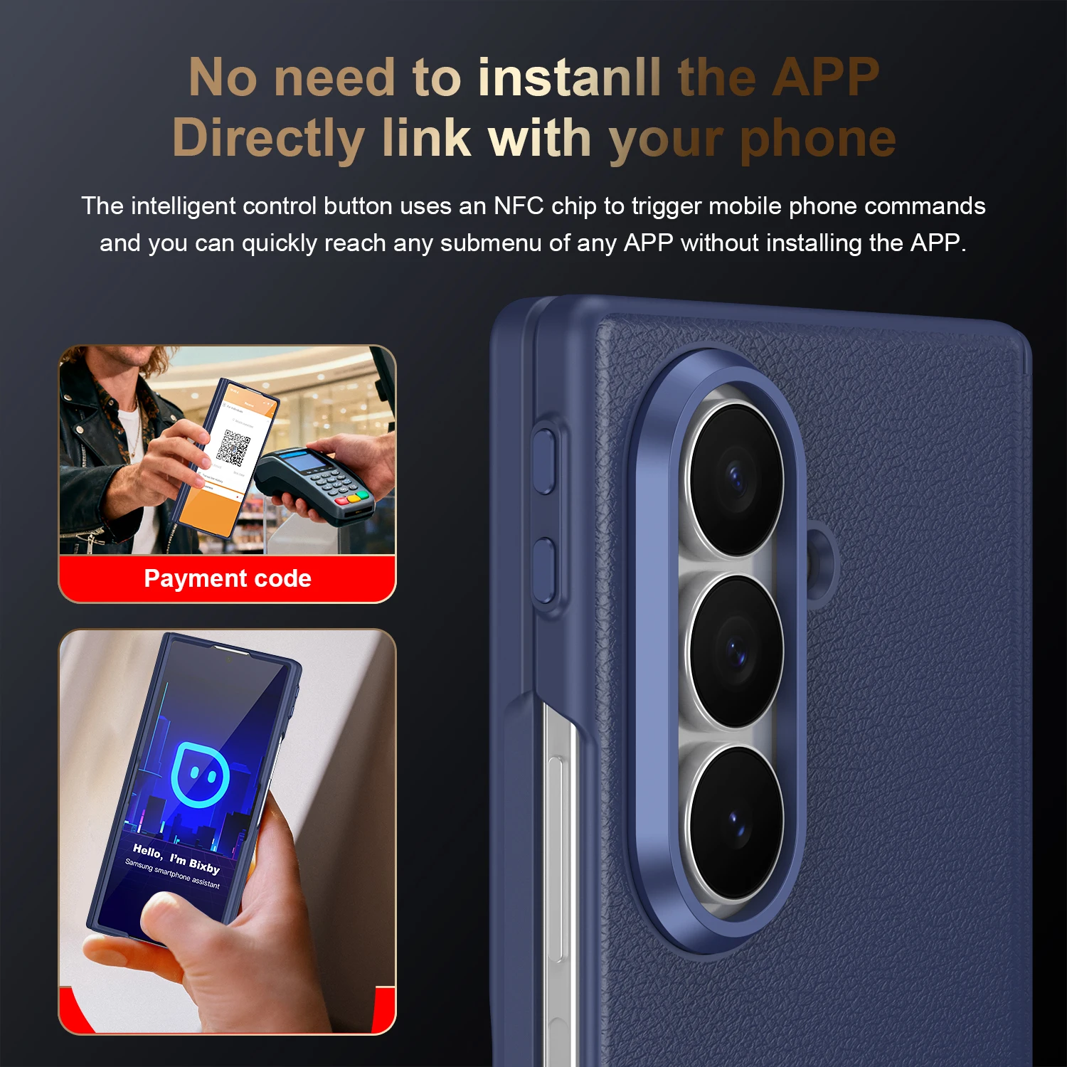 Фото Для GalaxyZ Fold7Case Защитный шарнир Противоударный Slim Fit Жесткий противоударный чехол для ПК для Samsung Galaxy Z Fold76543 №5