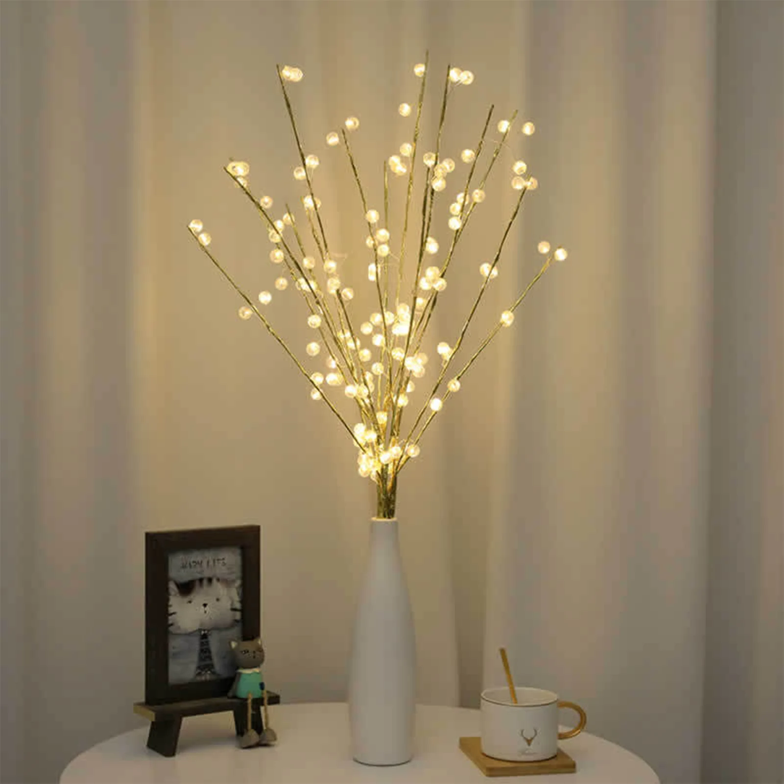 

Elegant Simple Branch Lamp DIY Desktop Ornament For Home Hotel