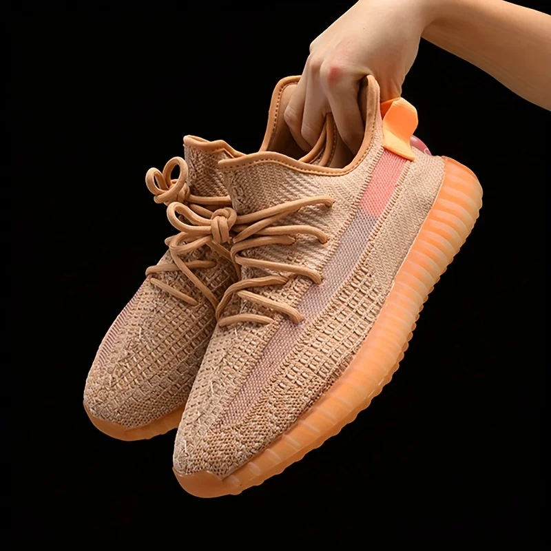 

Men's And Women's Sneaker Knit Breathable Lace-up Lightweight Shoes Outdoor Comfy Shoes, Spring And Summer