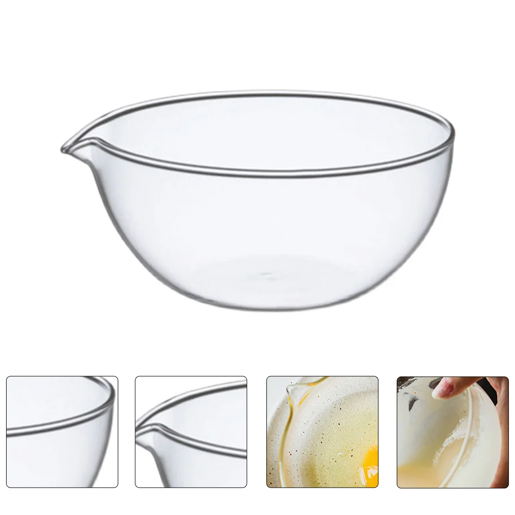 

2Pcs Glass Tableware Transparent Bowl Salad Bowl Serving Bowl for Hotel Kitchen Restaurant Home