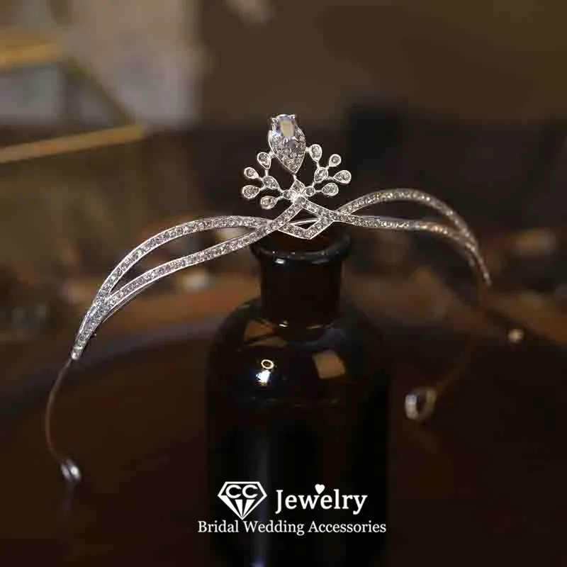 Женские тиары и короны CC, свадебные аксессуары для волос, обручальные головные уборы, свадебное платье, роскошная бижутерия, диадема в подарок, HS177