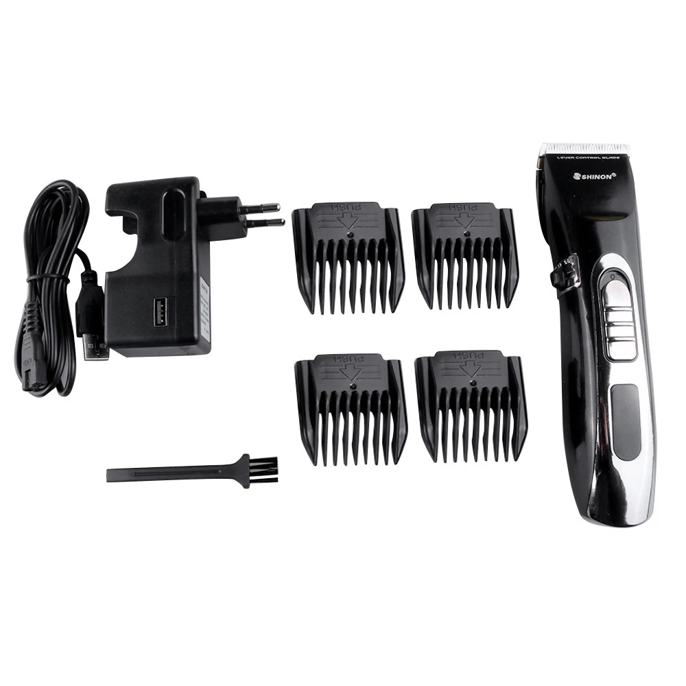 

Электрическая машинка для стрижки волос SHINON с керамической головкой 0,8-20 мм, тонкий регулируемый триммер для волос с низким уровнем шума, ма...