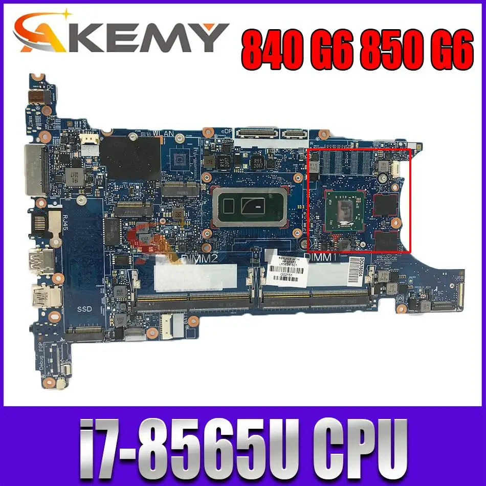 

FOR HP 840 G6 850 G6 15u G6 laptop motherboard L62753-601 L62753-501 L62753-001 6050A3022501-MB 100% working With i7-8565U + GPU