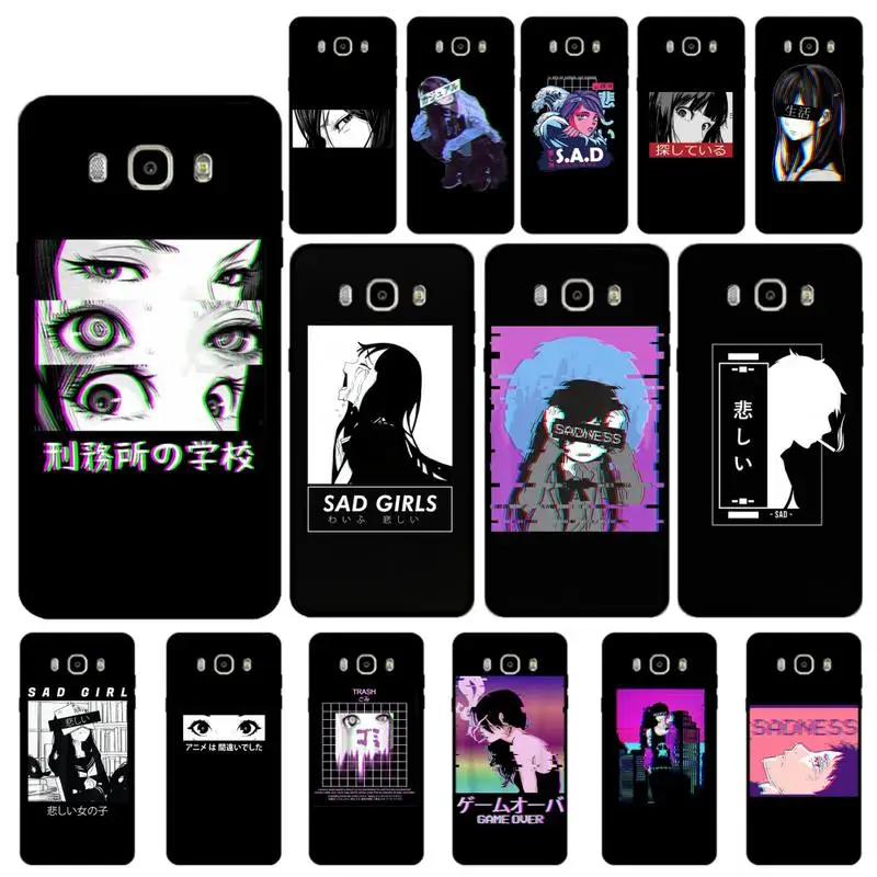 

MaiYaCa Sad Japanese Anime Phone Case for Samsung J 4 5 6 7 8 prime plus 2018 2017 2016 J7 core