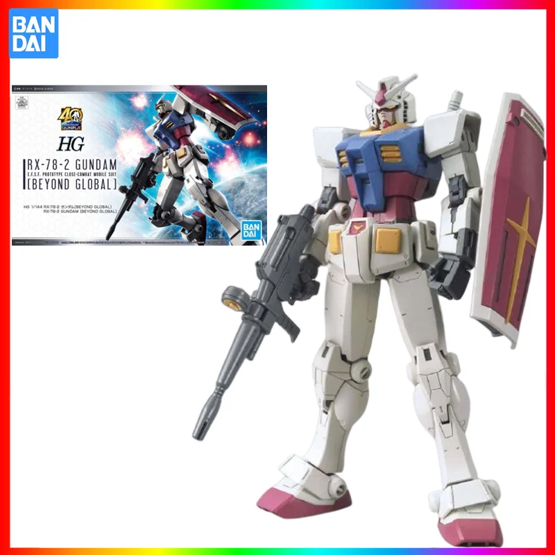 

Bandai Original HG 1/144 RX-78-2 Gundam (Beyond Global) Articulated Figure Assembly Model Collectible Toys