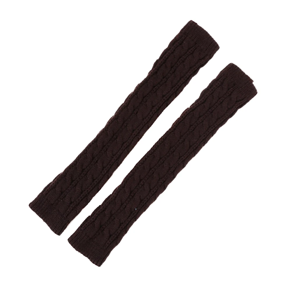 

1 Pair Winter Autumn Wrist Arm Hand Arm Warmers Knitted Fingerless Gloves Long Sleeve soft Elbow Gloves Riding Mittens Sleeve