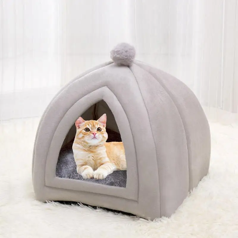 

Cat Cave Bed Deep Sleep Cat Bed Pet Rest Cushion Pet Sleeping Nest Pet Tent Cave Bed Cat Hut Dog Shelter House Puppy Hole Nest