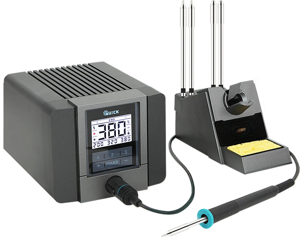 

QUICK TS1200 Intelligent Lead-free Soldering Station 120W welding station with plug-in soldering tips