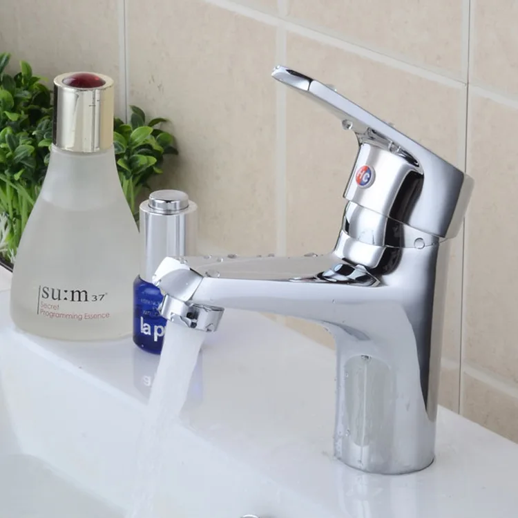 

Медный смеситель для раковины с одним отверстием для бытового туалета, смесительный клапан для холодной и горячей воды, смеситель для раковины