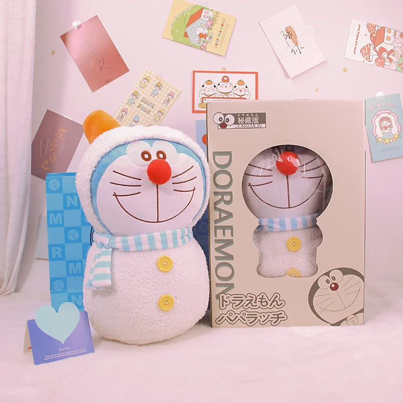 

Doraemon Милая мультяшная плюшевая кукла снеговик моделирование кавайные пушистые мягкие детские игрушки украшение для комнаты диван подушка ...