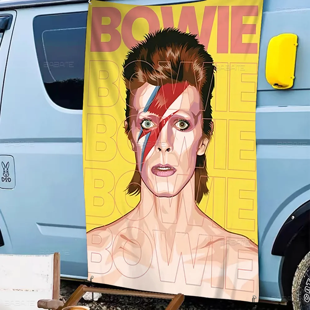 British Rock Singer D-David_B-Bowie Colorful Flag Wall Hanging Bohemian Banner Mandala Indoor Art Decor