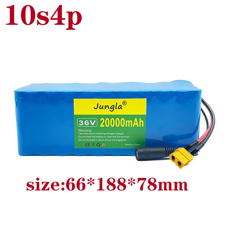 

36V lithium-ion battery pack, 10S4P, 20000 mAh, DC+XT60 connector, suitable for electric wheelchair, electric bicycle, etc