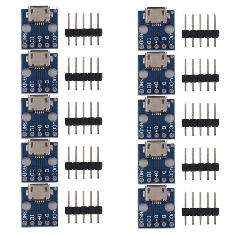 

10 Pcs Mini USB Turn Dip Interface Seat 5V Power Supply Converter Board