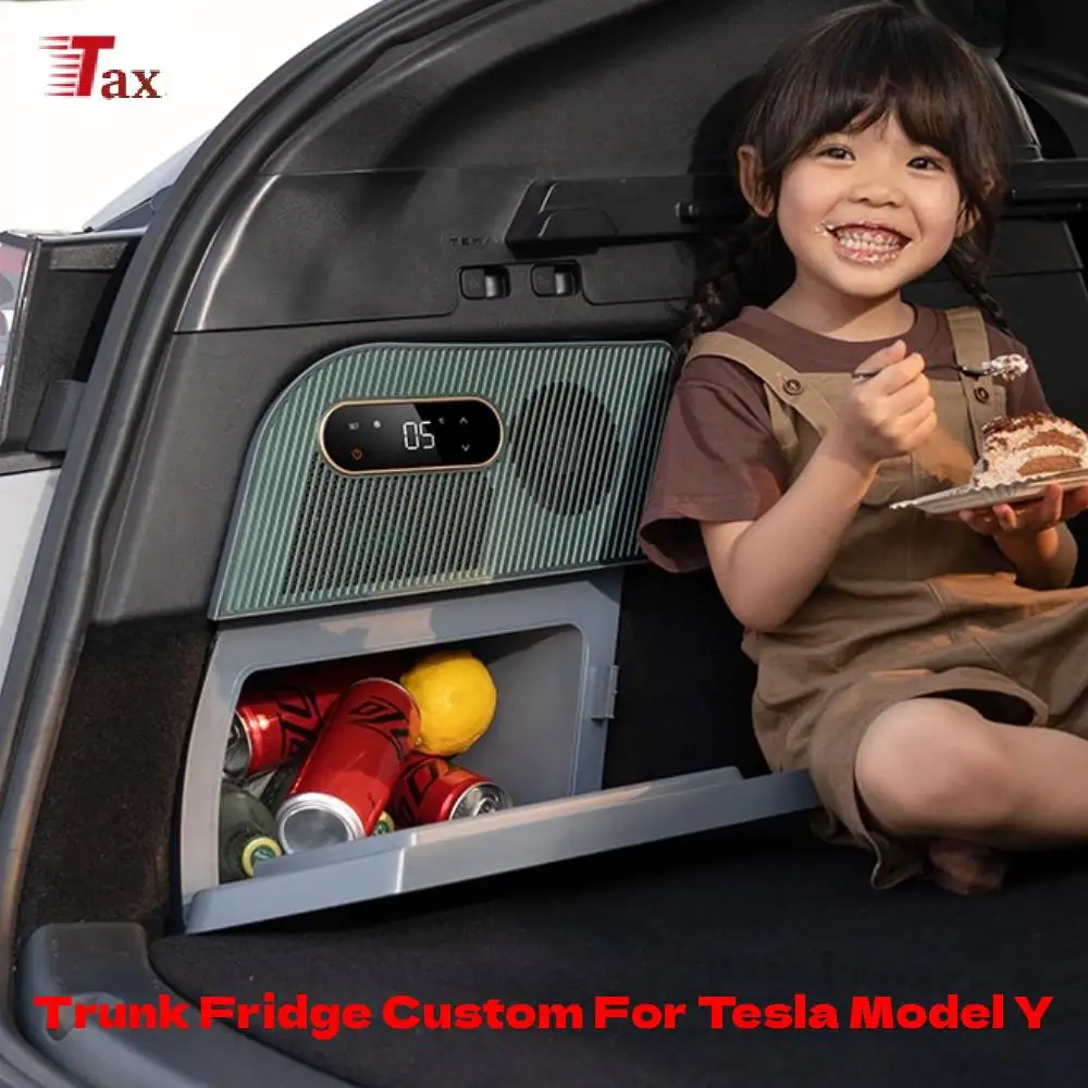 

Tesla Model Y car camping refrigerator, compressor refrigeration, fresh and constant temperature, double tank refrigerator 15L