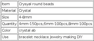 100/150 Stück 4/6/8MM AB-Farbige Kristall Runde Glasperlen Facettierte Perlen für DIY Armbänder Halsketten Anhänger Schmuckherstellung Zubehör – Detail 8