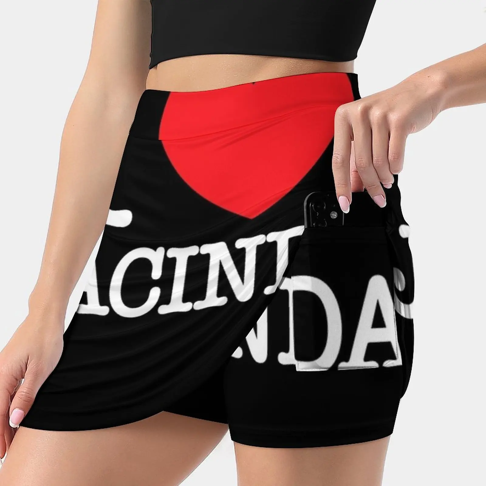 

I Heart Jacinda Ardern Black White Red New Zealand Prime Women's skirt Aesthetic skirts New Fashion Short Skirts Kiwiana Kiwi