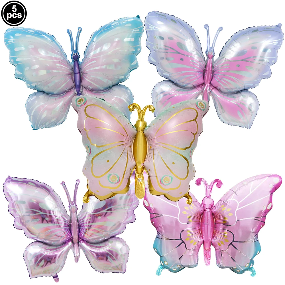 

5 шт. фольгированных шаров бабочки PartiesTour