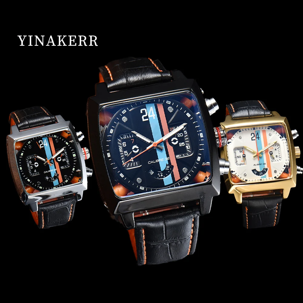 

Gift AAA Original Top Brand Luxury Men Fashion Watch Stainless Steel Case Chronograph Quartz Watches for Men's WristWatch Clocks