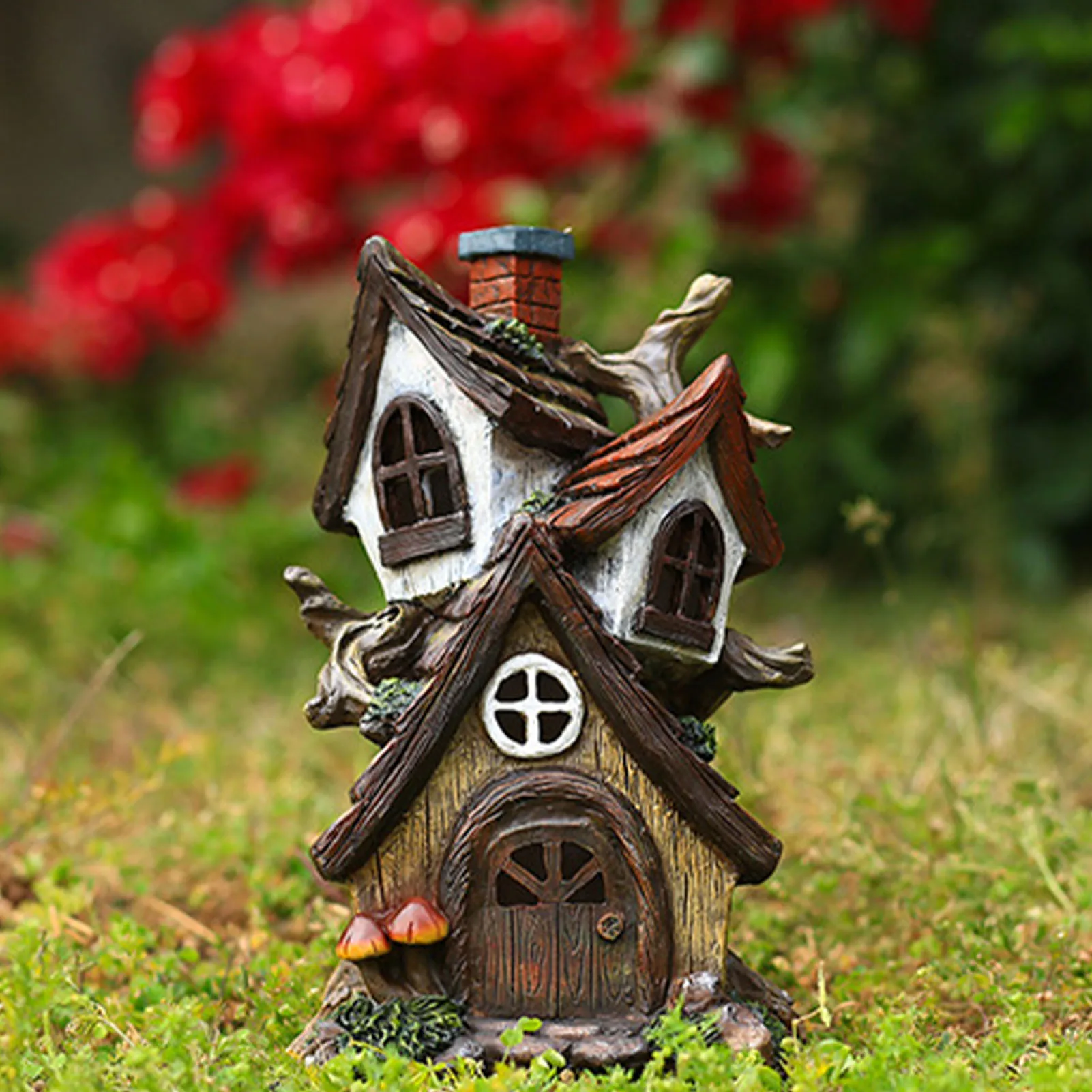 

Resin Fairy House Garden Decorations Fairy Garden Stone Houses Ornament Decoration Crafts Figurines Micro Landscape