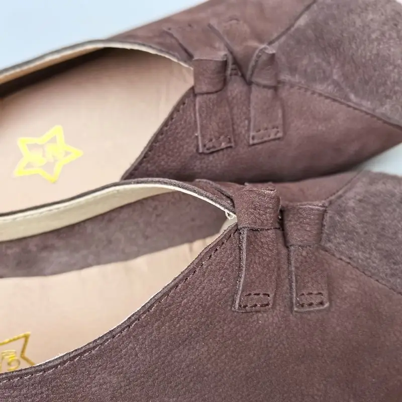 Туфли женские из натуральной кожи в стиле ретро натуральная кожа буддийские