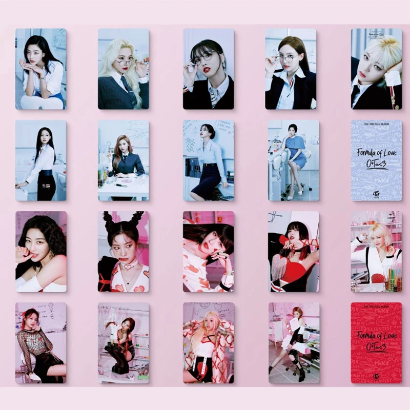 

9Pcs/Set Kpop Twice Photocards New Album Formula Of Love Self Made Paper Lomo Cards Double Side HD Postcards For Fans Collection