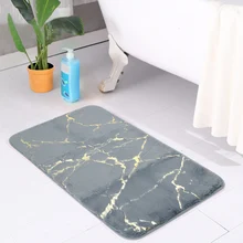 Toilet Floor Mat Anti Slip Absorbent Carpet Household Entrance Hall Toilet Door Mat Household Entrance Faux Rabbit Hair Thick